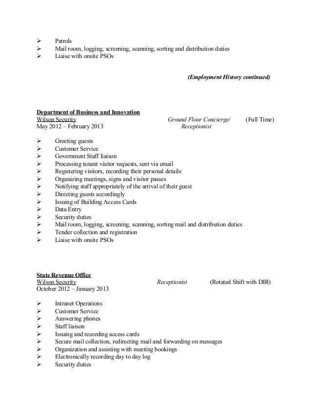 concierge cover letter